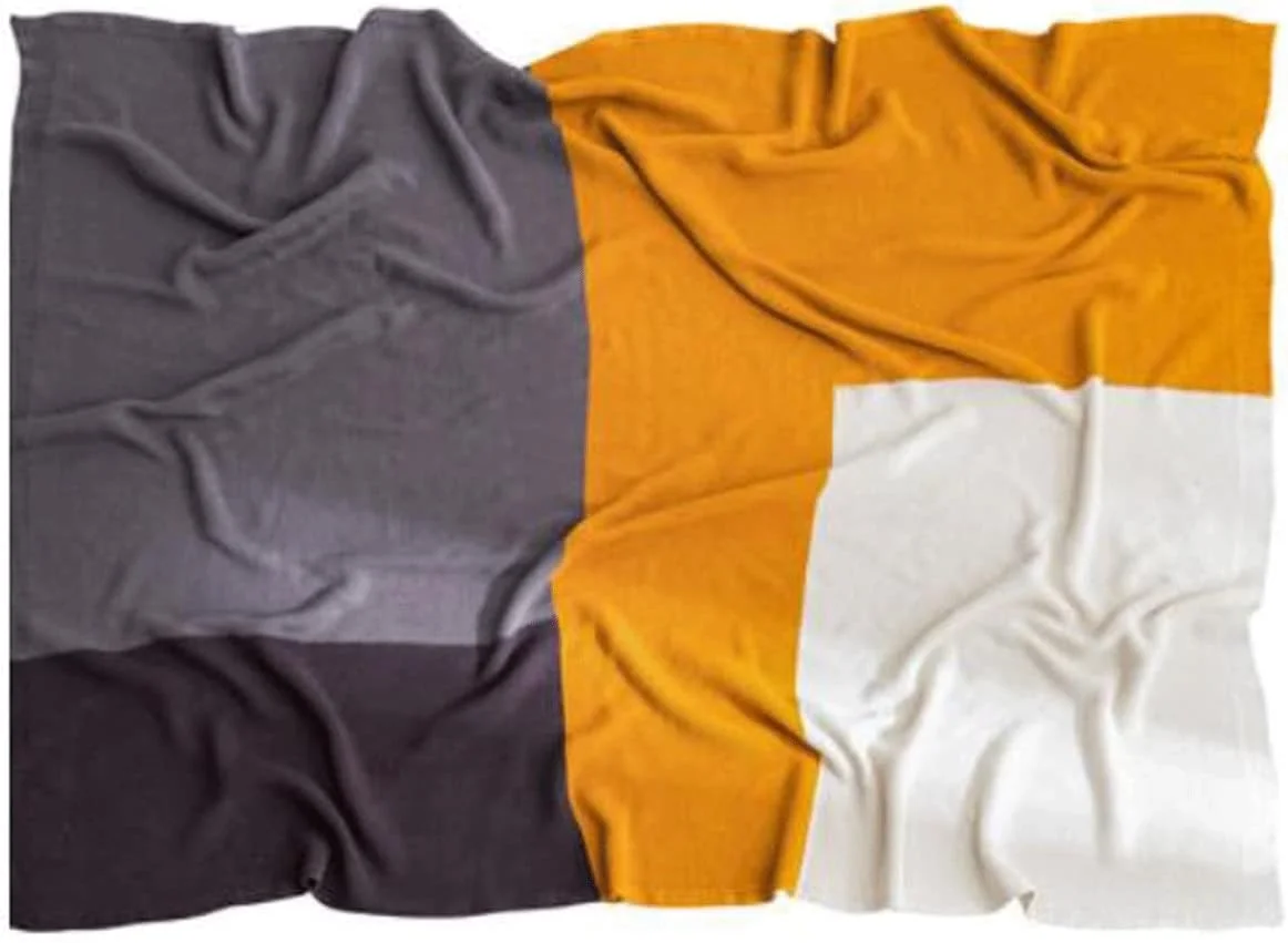 پتوهای طرح دار بافتنی رنگی WMGSDWB، پتوی تزئینی منزل، مبل، تخت خواب، پتوهای نرم و لطیف، پتو گرم مناسب چرت زدن در دفتر کار (Hortel)