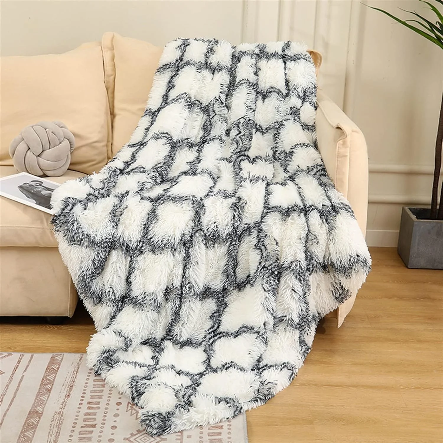 پتوهای WMGSDWB فوق العاده نرم پشم مرجانی بلند گرم و شیک و دنج با پتوهای پرزدار تخت مبل هدیه پتوهای WMGSDWB فوق العاده نرم پشم مرجانی بلند گرم و شیک و دنج با پتوهای پرزدار تخت مبل هدیه