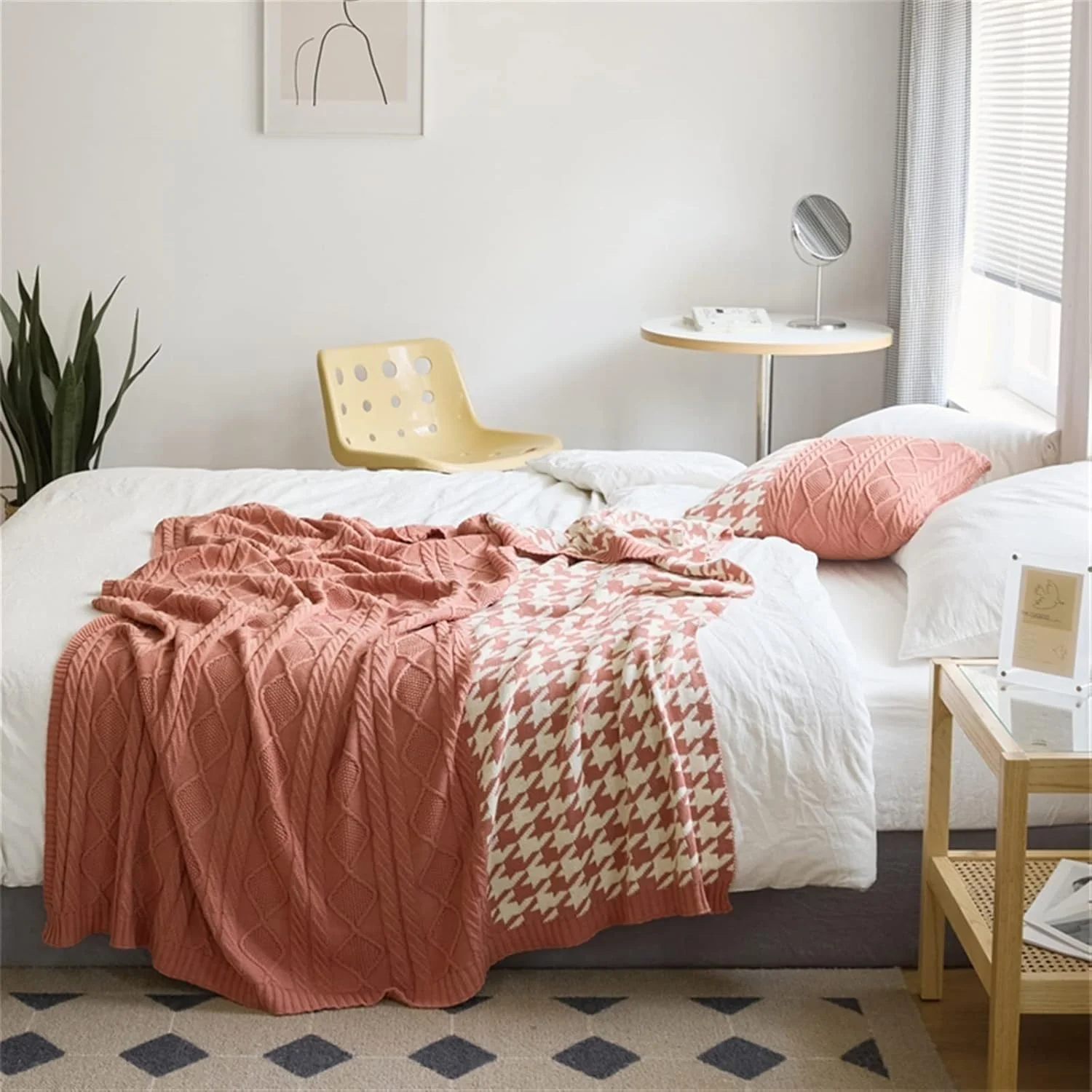 پتوهای تزئینی WMGSDWB، پتوی تزئینی برای مبل، تخت، صندلی، ماشین، طرح راه راه ظریف و بافت نرم و گرم (قهوه ای روشن) پتوهای تزئینی WMGSDWB، پتوی تزئینی برای مبل، تخت، صندلی، ماشین، طرح راه راه ظریف و بافت نرم و گرم (قهوه ای روشن)