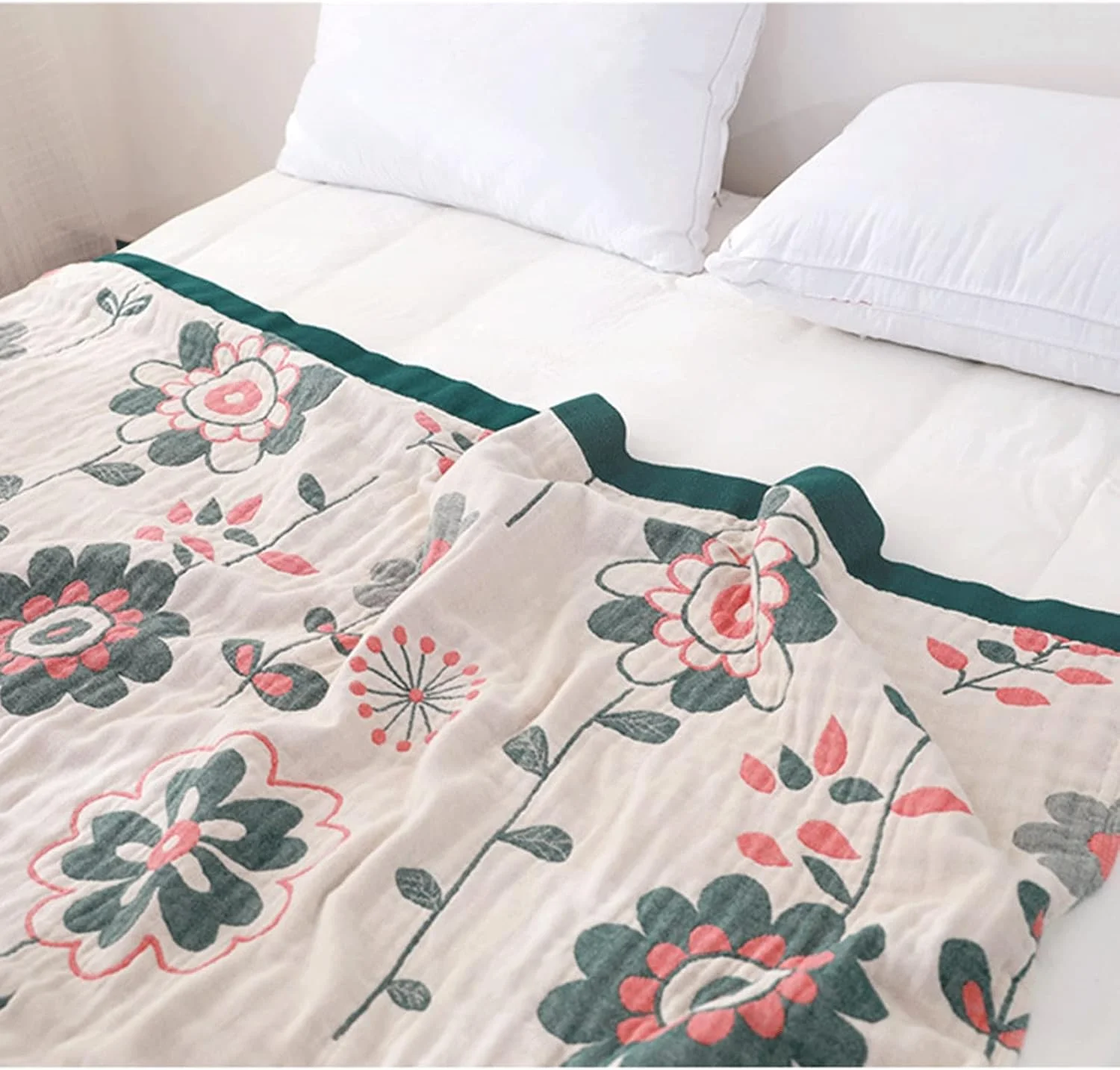 پتو WMGSDWB طرح گل، مناسب تخت یک نفره و دو نفره، لحاف خنک کننده تابستانی، پتوی سبک برای چرت زدن، ملحفه نرم (200x230 سانتی متر) پتو WMGSDWB طرح گل، مناسب تخت یک نفره و دو نفره، لحاف خنک کننده تابستانی، پتوی سبک برای چرت زدن، ملحفه نرم (200x230 سانتی متر)
