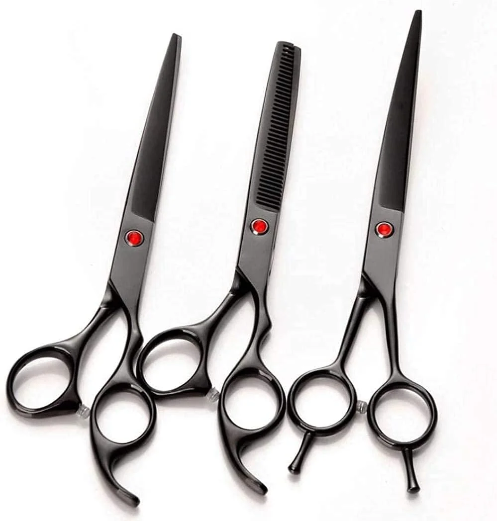 قیچی آرایشگری مو، ست حرفه ای آرایشگری مو 7 تکه + قیچی پیتاژ + کیت ها + شانه + شانه پیتاژ، قیچی آرایش سگ قیچی آرایشگری مو، ست حرفه ای آرایشگری مو 7 تکه + قیچی پیتاژ + کیت ها + شانه + شانه پیتاژ، قیچی آرایش سگ