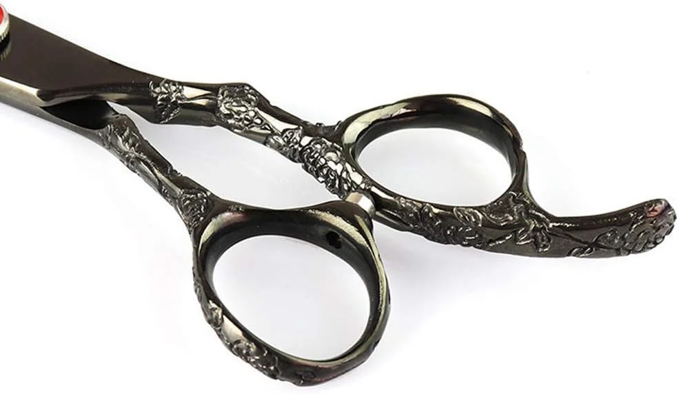 قیچی آرایشگری مو، قیچی حرفه ای آرایشگری، کیت مو ابزار صاف و نازک کننده مو (برش دندانه ای 7 اینچ) قیچی آرایشگری