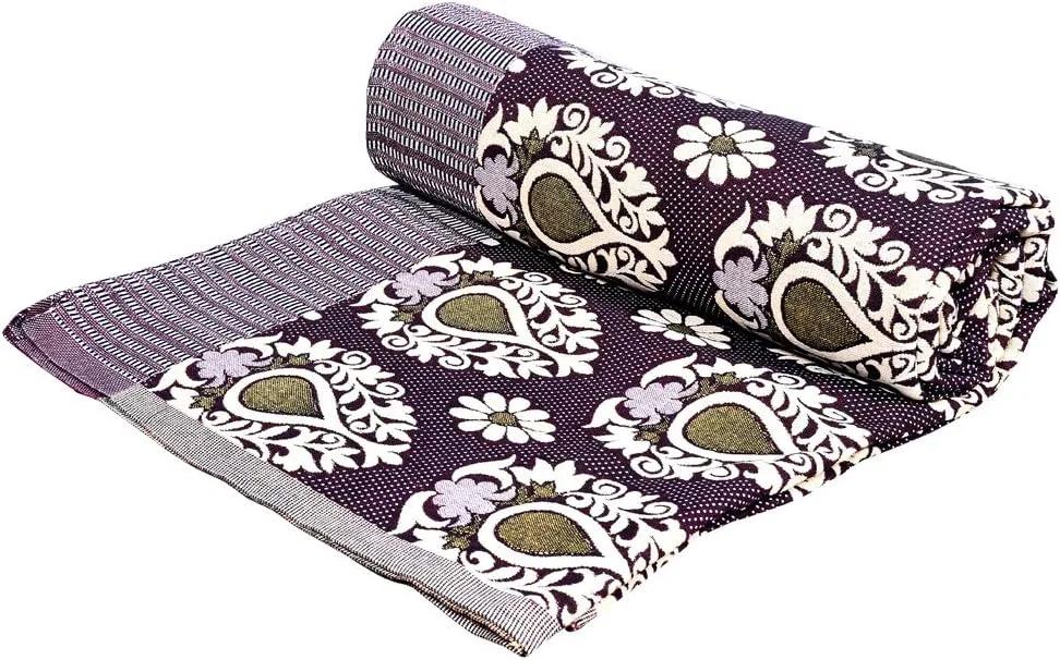 پتوی دو نفره نخی 300 تِراکم بافت COMFORT WEAVE مدل SOLUPURI (کینگ، 228 در 266 سانتی متر، چند رنگ)