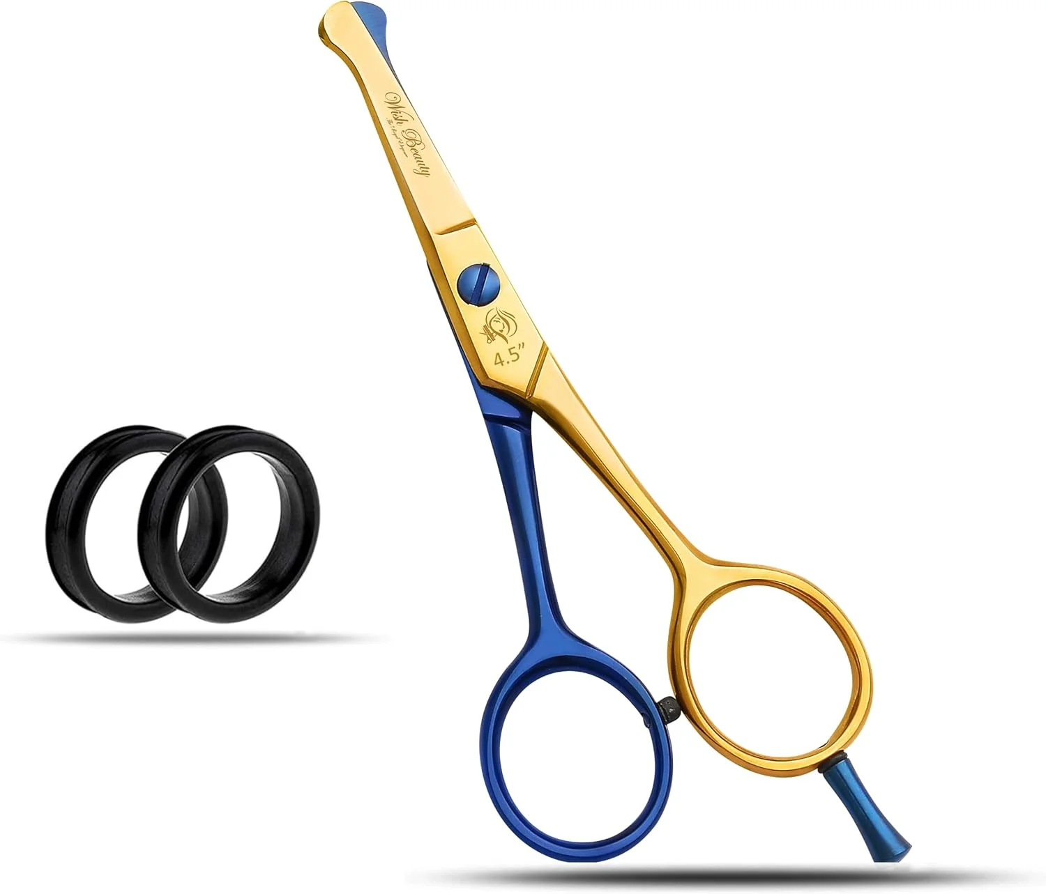 قیچی آرایشگری کودک Wishbeauty با نوک گرد ایمنی و قیچی موی منحنی، قیچی اصلاح موی کودک، قیچی پیرایش مو، قیچی آرایشگری حرفه ای سالن برای نوزاد (طلایی و آبی 4.5 اینچ) قیچی آرایشگری کودک Wishbeauty با نوک گرد ایمنی و قیچی موی منحنی، قیچی اصلاح موی کودک، قیچی پیرایش مو، قیچی آرایشگری حرفه ای سالن برای نوزاد (طلایی و آبی 4.5 اینچ)