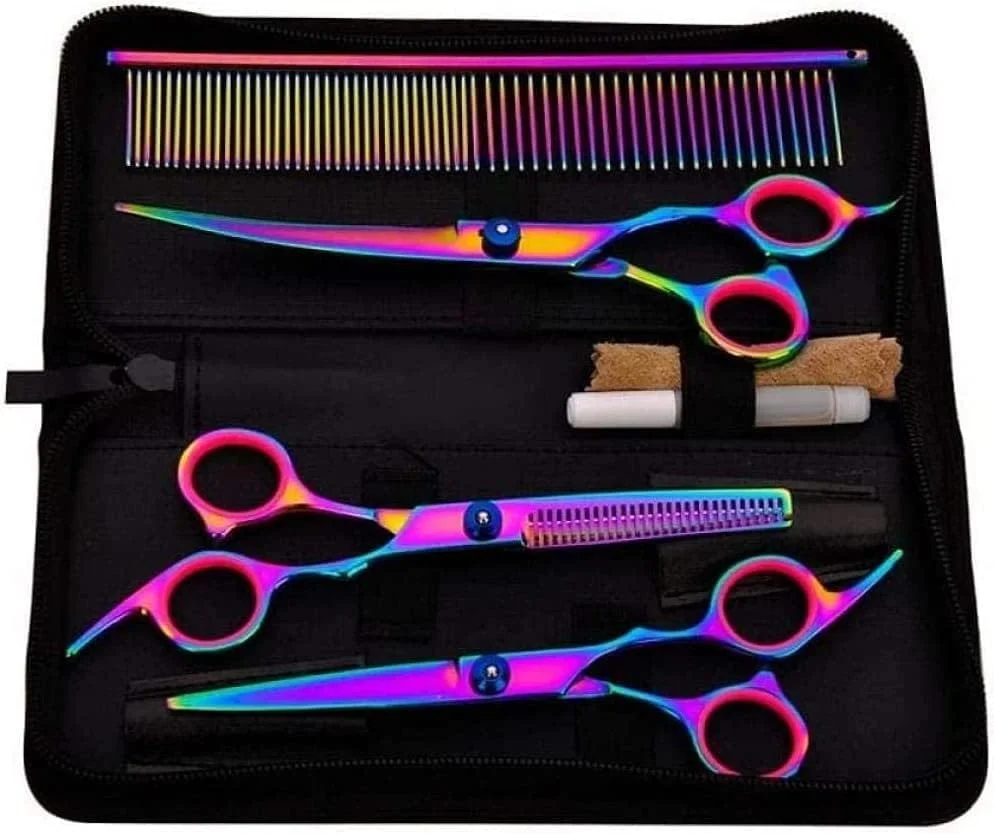 قیچی آرایشگری، قیچی پیرایشگری حرفه ای 6 اینچی، ابزار حالت دهنده و کم حجم کننده مو، قیچی آرایشگری استیل ضد زنگ، قیچی آرایشگاهی با تیغه دندانه دار تخت - 1 عدد قیچی آرایشگری، قیچی پیرایشگری حرفه ای 6 اینچی، ابزار حالت دهنده و کم حجم کننده مو، قیچی آرایشگری استیل ضد زنگ، قیچی آرایشگاهی با تیغه دندانه دار تخت - 1 عدد