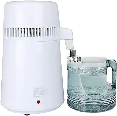 دستگاه تقطیر آب 4 لیتری WBJLG - دستگاه تقطیر آب خالص مناسب با مخزن داخلی و ذخیره آب استیل ضد زنگ برای خانواده آزمایشگاهی