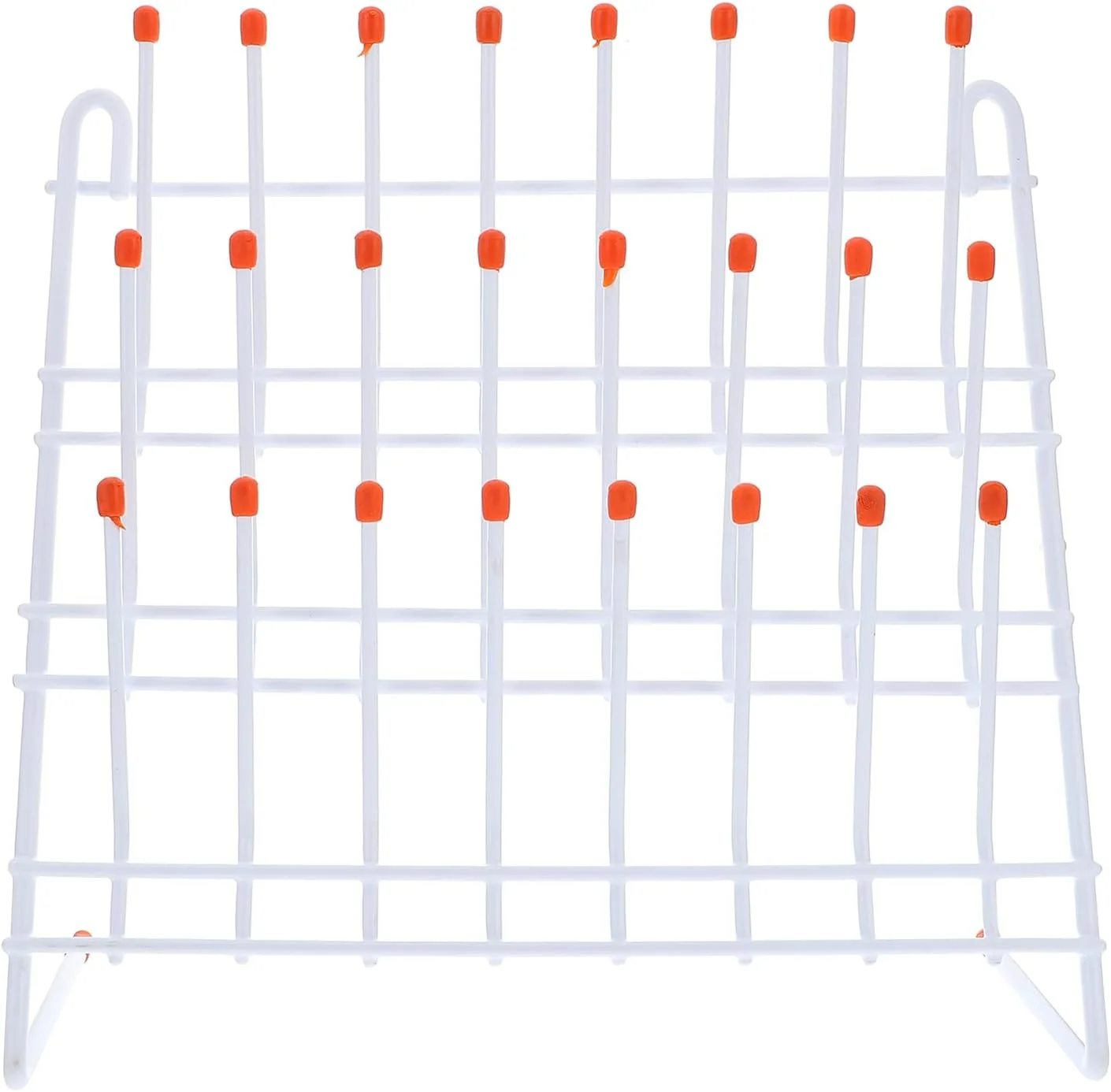 جای خشک کن آزمایشگاهی VILLCASE با 24 میخ، نگهدارنده زهکشی سیم فولادی برای نگهداری و تمیز کردن ظروف شیشه ای آزمایشگاهی، لوله های شیشه ای و بشر