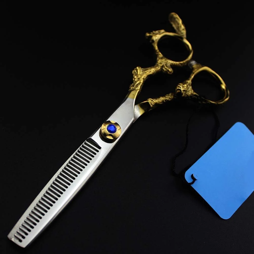 قیچی آرایشگری، کوتاهی مو 6.0 اینچ طلایی رترو، قیچی مو دندانه دار تخت (برش دندانه 6 اینچ)، قیچی آرایشگری قیچی آرایشگری، کوتاهی مو 6.0 اینچ طلایی رترو، قیچی مو دندانه دار تخت (برش دندانه 6 اینچ)، قیچی آرایشگری