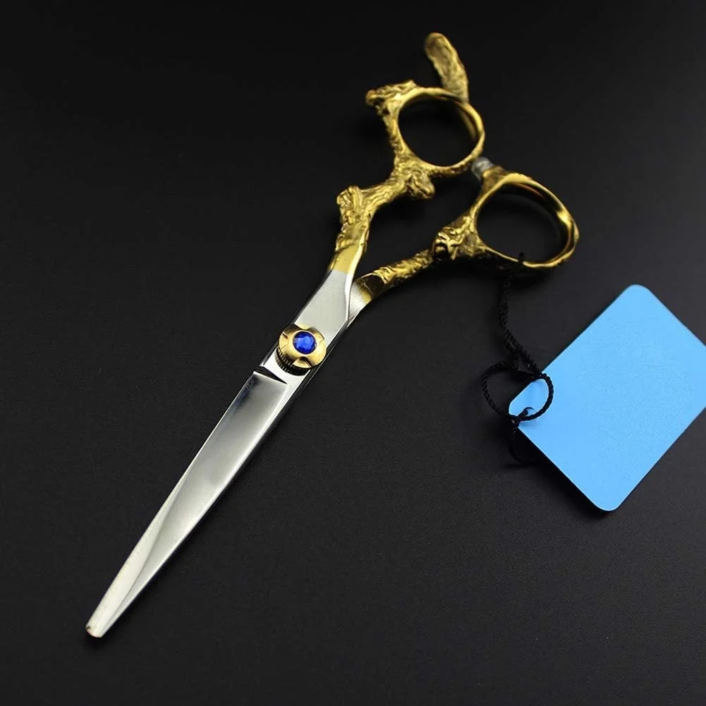 قیچی آرایشگری، پیرایش مو 6.0 اینچ طلایی رترو، قیچی موی دندانه دار (برش دندانه ای 6 اینچ)، قیچی آرایشگری قیچی آرایشگری، پیرایش مو 6.0 اینچ طلایی رترو، قیچی موی دندانه دار (برش دندانه ای 6 اینچ)، قیچی آرایشگری