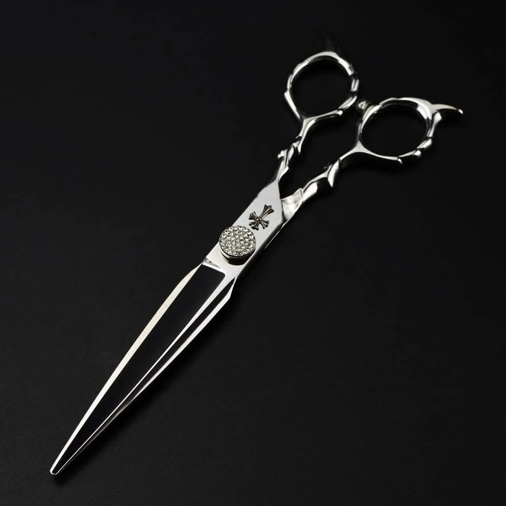 Barber Scissors Hair Cutting Scissors, 6.8Inch Jp 440C Steel Silver Scissor Cross Hair Scissors Cutting Barber Haircut Shears Hairdresser Scissors Barber Scissors Hair Cutting Scissors, 6.8Inch Jp 440C Steel Silver Scissor Cross Hair Scissors Cutting Barber Haircut Shears Hairdresser Scissors
