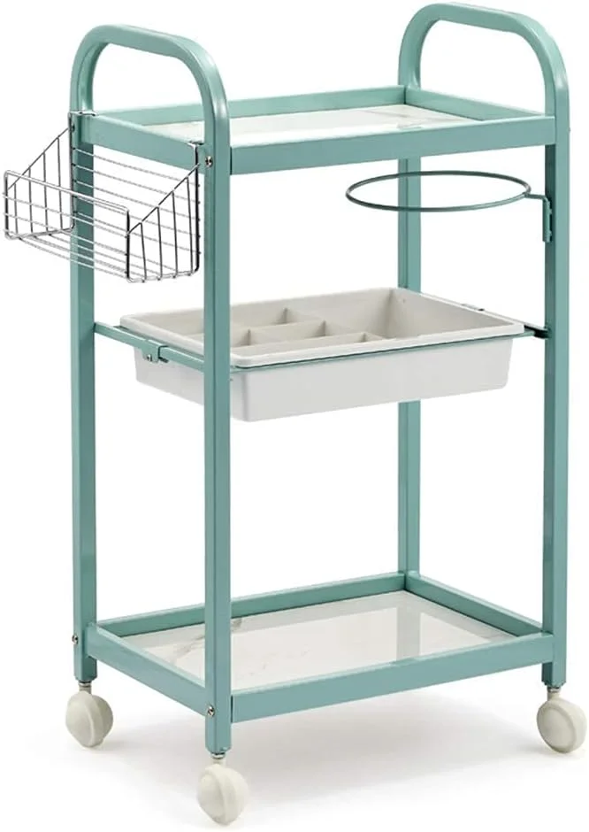 ارابه ابزار چرخ دار 3 طبقه قابل حمل اراست لیوینگ برای نگهداری تجهیزات، مناسب سالن زیبایی، خدمات پزشکی، آزمایشگاه، هتل، آشپزخانه مدل LEOWE