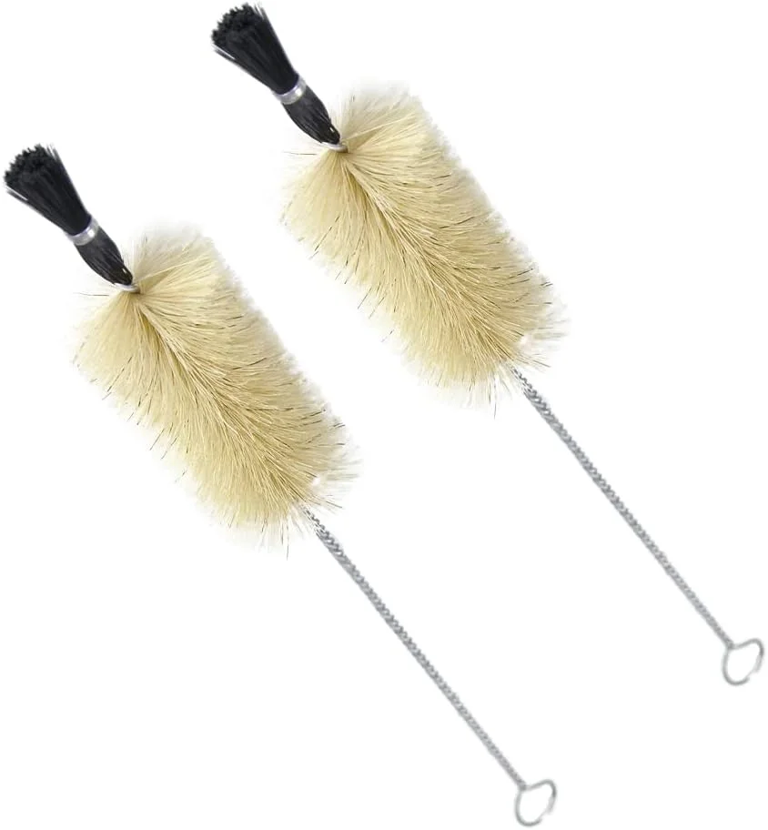 بسته 2 عددی | برس شیشه شوی سنگین با طول کلی 420 میلی متر و برس های 100 × 55 میلی متر | ایده آل برای تمیز کردن بطری ها، شیشه ها و لوله ها در محیط های علمی، آزمایشگاهی و خانگی |