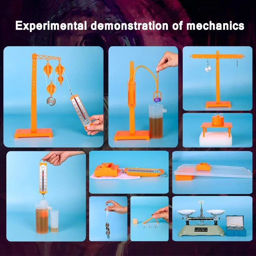 تجهیزات آزمایشگاهی DOKGRYD 2 در 1، نیمکت نوری، وسایل کمک آموزشی فیزیک و مکانیک با منبع نور F، تجهیزات آموزشی با 65 نوع لوازم جانبی با جعبه نگهداری
