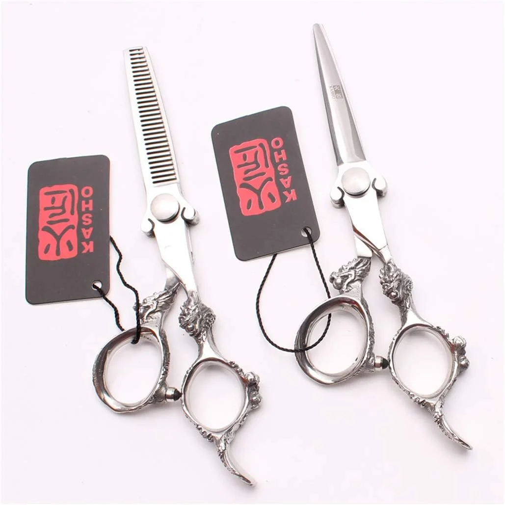 ست قیچی آرایشگری حرفه ای نقره ای 6.0 اینچی، قیچی های بافت دهنده و نازک کننده مو با طراحی خاص و درجه یک، فولاد 440C، مناسب برای آرایشگران راست دست، لوازم آرایشگاهی و خانگی (پیچ نقره ای) ست قیچی آرایشگری حرفه ای نقره ای 6.0 اینچی، قیچی های بافت دهنده و نازک کننده مو با طراحی خاص و درجه یک، فولاد 440C، مناسب برای آرایشگران راست دست، لوازم آرایشگاهی و خانگی (پیچ نقره ای)