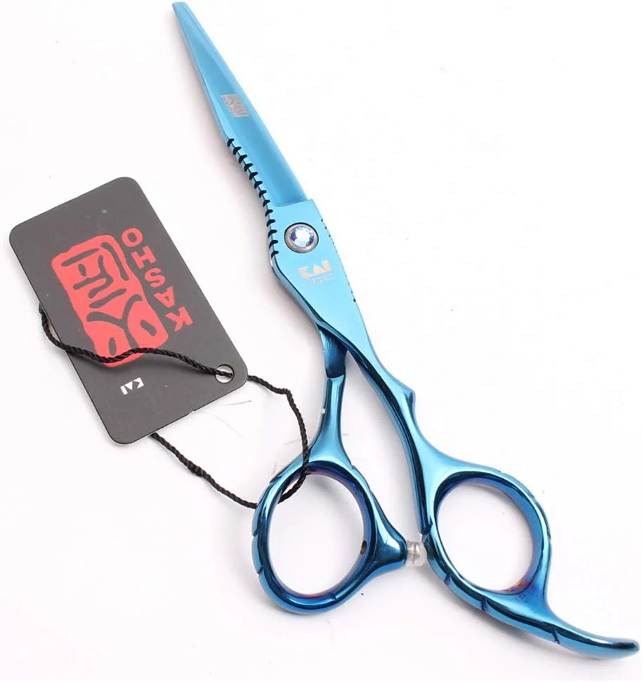 ست قیچی آرایشگری حرفه ای 6.0 اینچی آبی رنگ، مناسب برای آرایشگران راست دست، قیچی پیرایش مو، ابزار سالن آرایشگری، قیچی استیل ضد زنگ ست قیچی آرایشگری حرفه ای 6.0 اینچی آبی رنگ، مناسب برای آرایشگران راست دست، قیچی پیرایش مو، ابزار سالن آرایشگری، قیچی استیل ضد زنگ