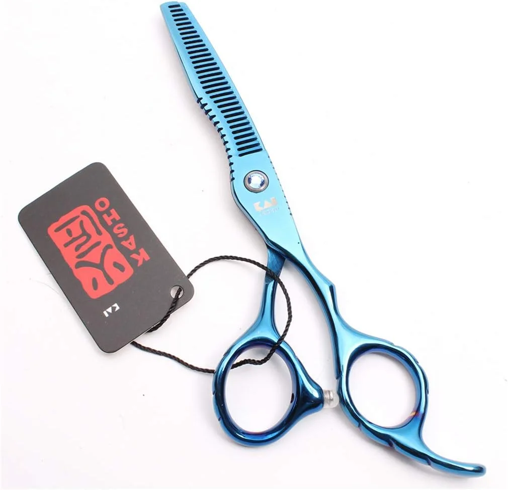 ست قیچی آرایشگری حرفه ای 6.0 اینچی آبی رنگ، مناسب برای آرایشگران راست دست، قیچی پیرایش مو، ابزار سالن آرایشگری، قیچی استیل ضد زنگ ست قیچی آرایشگری حرفه ای 6.0 اینچی آبی رنگ، مناسب برای آرایشگران راست دست، قیچی پیرایش مو، ابزار سالن آرایشگری، قیچی استیل ضد زنگ