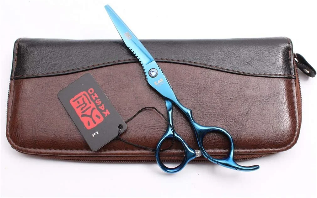 ست قیچی آرایشگری حرفه ای 6.0 اینچی آبی رنگ، مناسب برای آرایشگران راست دست، قیچی پیرایش مو، ابزار سالن آرایشگری، قیچی استیل ضد زنگ ست قیچی آرایشگری حرفه ای 6.0 اینچی آبی رنگ، مناسب برای آرایشگران راست دست، قیچی پیرایش مو، ابزار سالن آرایشگری، قیچی استیل ضد زنگ