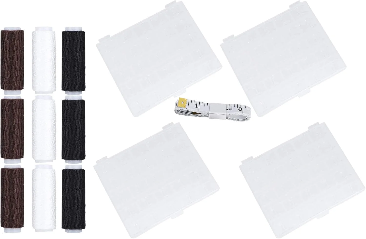 مجموعه ماسوره شفاف ABHJKLM، کاربردی و مناسب، لوازم جانبی گلدوزی مبتدی، مناسب منزل و مسافرت