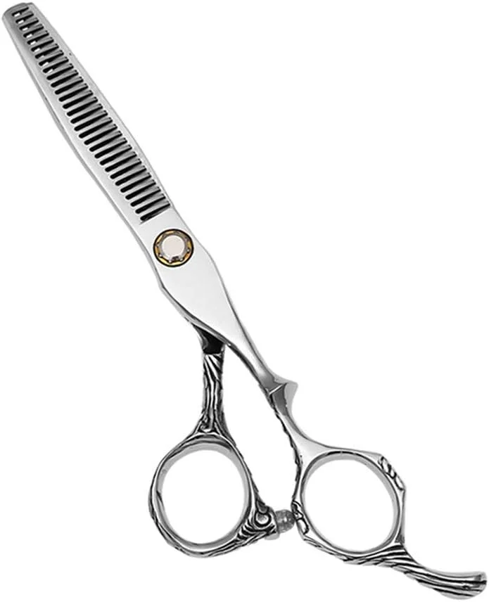 ست قیچی آرایشگری حرفه ای، قیچی آرایشگری استیل 440C با کیفیت بالا 6.0 اینچی، قیچی تیز آرایشگری برای آرایشگری، نازک کردن، بافت دهی، استفاده در سالن یا منزل