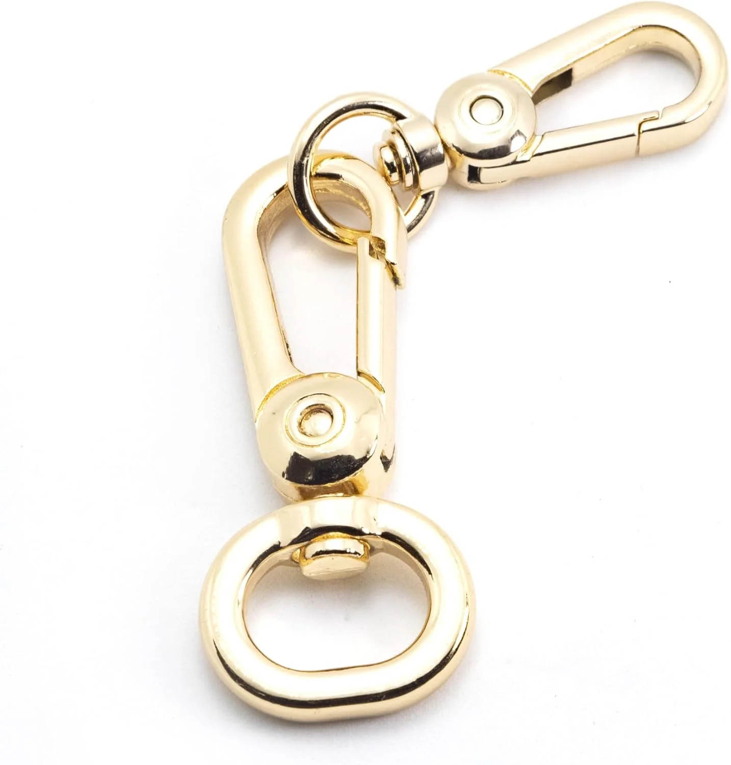 6 عدد سگک طلایی 4.5 سانتی‌متری برای بند کیف - قلاب‌های ضامن‌دار کارابین قابل حمل