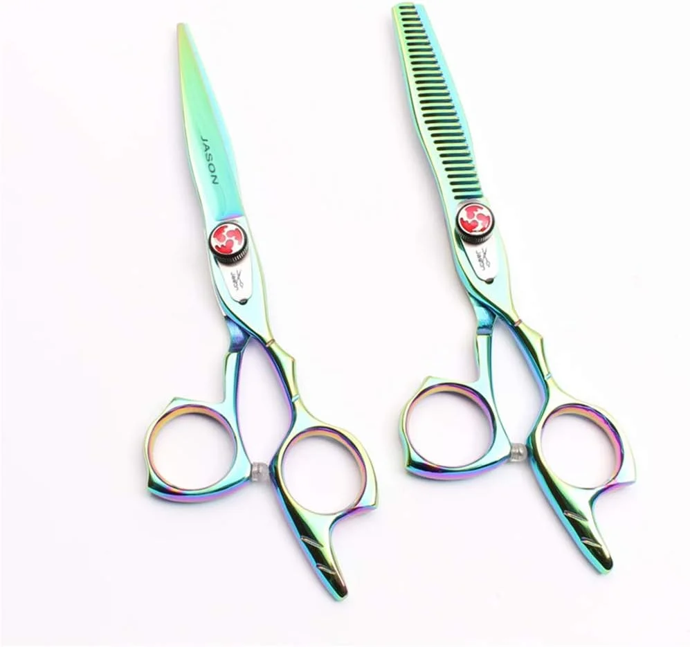 ست قیچی آرایشگری حرفه ای 6.0 اینچی، قیچی های آرایشگری برای کوتاهی و خرد کردن مو، فولاد 440C با کیفیت بالا، تیز، مناسب برای آرایشگران، کیت سالن خانگی، موجود در 3 رنگ، سبز ست قیچی آرایشگری حرفه ای 6.0 اینچی، قیچی های آرایشگری برای کوتاهی و خرد کردن مو، فولاد 440C با کیفیت بالا، تیز، مناسب برای آرایشگران، کیت سالن خانگی، موجود در 3 رنگ، سبز