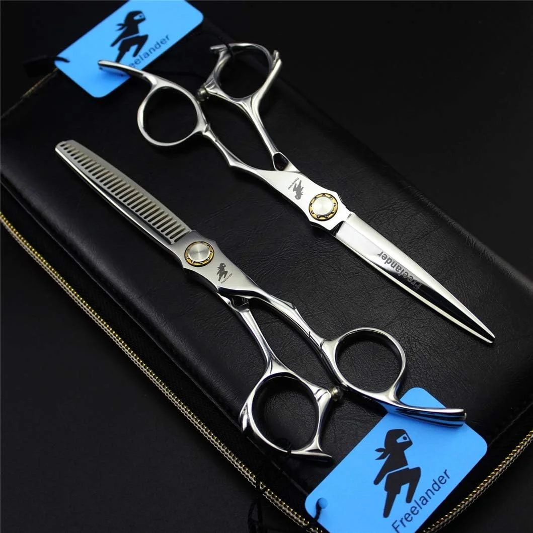 ست قیچی آرایشگری حرفه ای 6.0 اینچی، قیچی های پیتاژ و حجم دهنده مو، نقره ای، فولاد 440C، مناسب برای آرایشگران راست دست، لوازم پیرایش مو، مناسب برای آرایشگاه های خانگی ست قیچی آرایشگری حرفه ای 6.0 اینچی، قیچی های پیتاژ و حجم دهنده مو، نقره ای، فولاد 440C، مناسب برای آرایشگران راست دست، لوازم پیرایش مو، مناسب برای آرایشگاه های خانگی