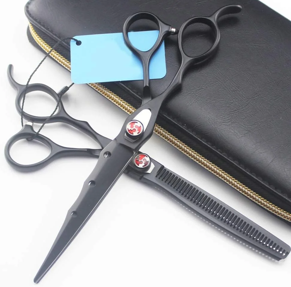 قیچی آرایشگری مو، ابزار حرفه ای پیرایش مو از جنس استیل ضد زنگ (دندانه دار 7 اینچ)، قیچی آرایشگری قیچی آرایشگری مو، ابزار حرفه ای پیرایش مو از جنس استیل ضد زنگ (دندانه دار 7 اینچ)، قیچی آرایشگری