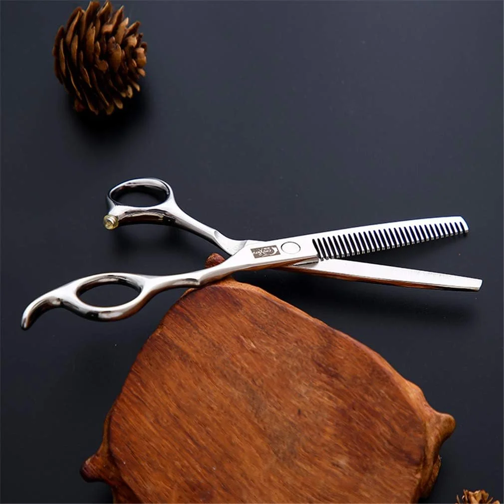 ست قیچی آرایشگری حرفه ای 6.0 اینچی، قیچی سلمانی، قیچی پیتاژ، لوازم آرایشگری، برش مو از جنس استیل ضد زنگ، ابزار آرایشگاه و منزل، 5.5 اینچ