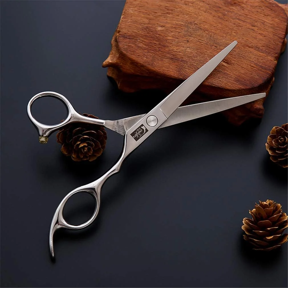 ست قیچی آرایشگری حرفه ای 6.0 اینچی، قیچی سلمانی، قیچی پیتاژ، لوازم آرایشگری، برش مو از جنس استیل ضد زنگ، ابزار آرایشگاه و منزل، 5.5 اینچ