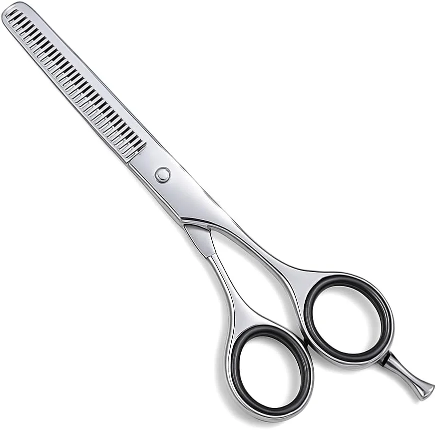 قیچی پیتاژ موی حرفه ای TZ - قیچی باغبانی 6.5 اینچی فولاد ضد زنگ ژاپنی با لبه تیغ و حلقه انگشتی جداشدنی برای آرایشگران و پیرایش مو