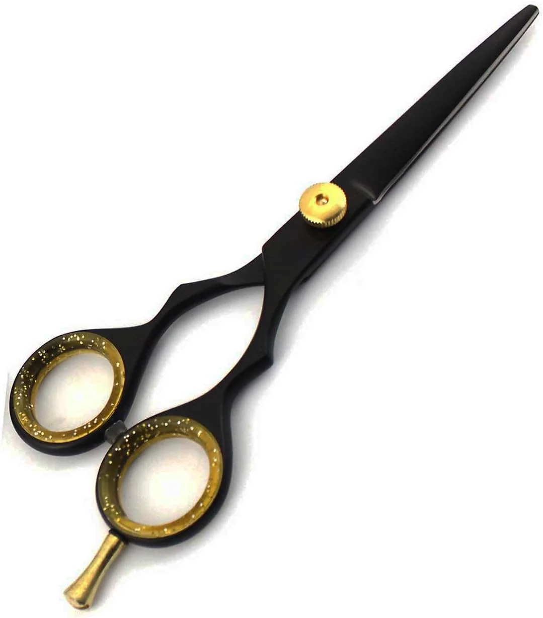 قیچی آرایشگری حرفه ای 6.5 اینچی - قیچی پیرایشگری استیل ضد زنگ ممتاز با تیغه های فوق العاده تیز و پیچ تنظیم دقیق برای استفاده در سالن، آرایشگاه و منزل - مردانه، زنانه، کودکان