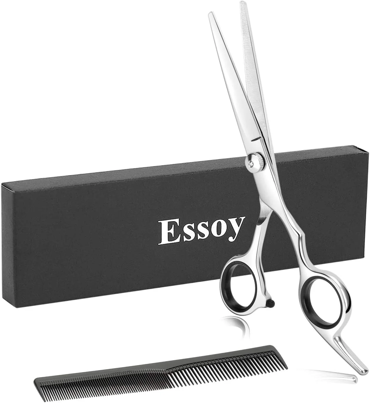 قیچی آرایشگری حرفه ای ESSOY (6.7 اینچ)، قیچی مو استیل ضد زنگ با پیچ تنظیم دقیق برای آرایشگاه خانگی، قیچی آرایشگری برای زنان، مردان و کودکان