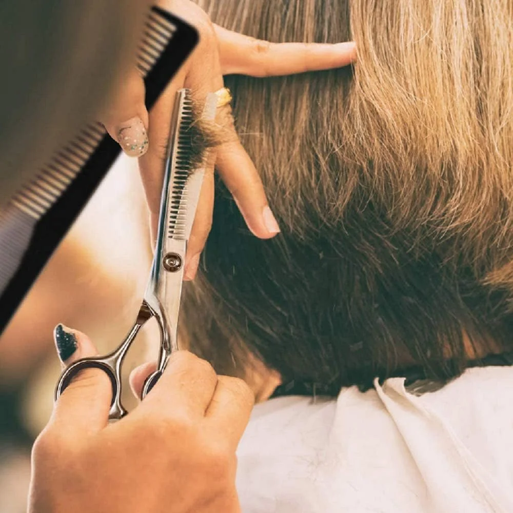 قیچی پیتاژ حرفه ای اسوی (6.7 اینچ)، قیچی اصلاح موی استیل ضد زنگ با پیچ تنظیم دقیق برای آرایشگاه خانگی، قیچی آرایشگری برای زنان، مردان و کودکان