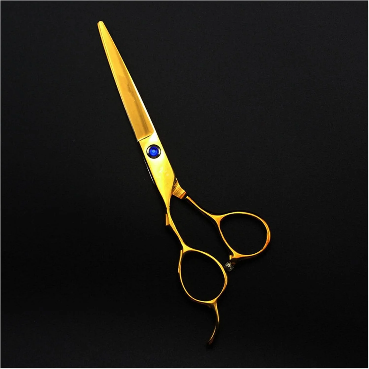 قیچی طلایی 6 اینچی مخصوص دست چپ، قیچی پیتاژ مو، قیچی آرایشگری، قیچی دندانپزشکی، قیچی کوتاهی مو (برش 6 اینچی)