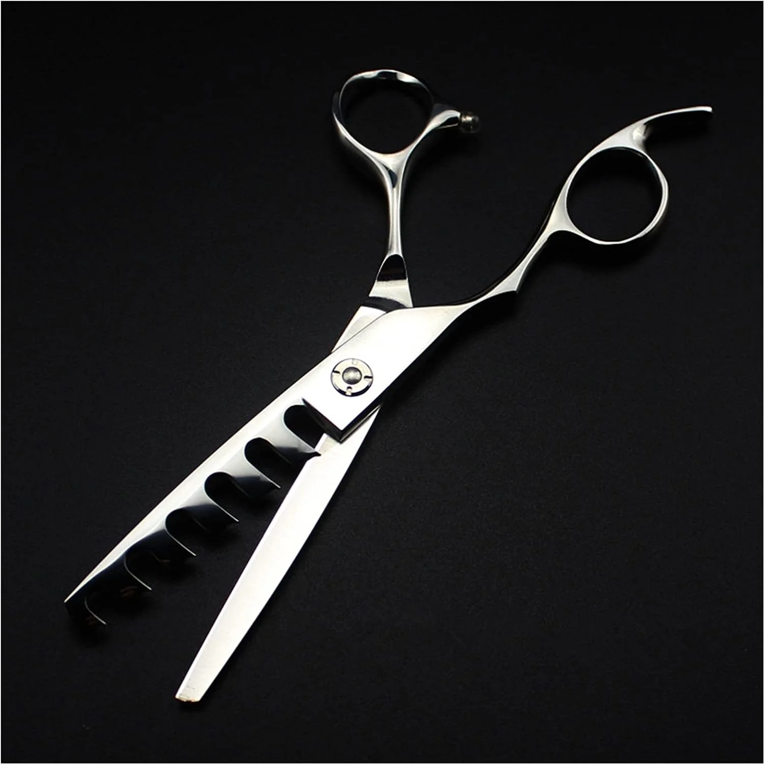 قیچی آرایشگری 6 اینچی چپ دست، قیچی آرایشگری 6/14/30 دندانه، قیچی پیتاژ مو، قیچی آرایشگر، قیچی اصلاح مو (6 دندانه)