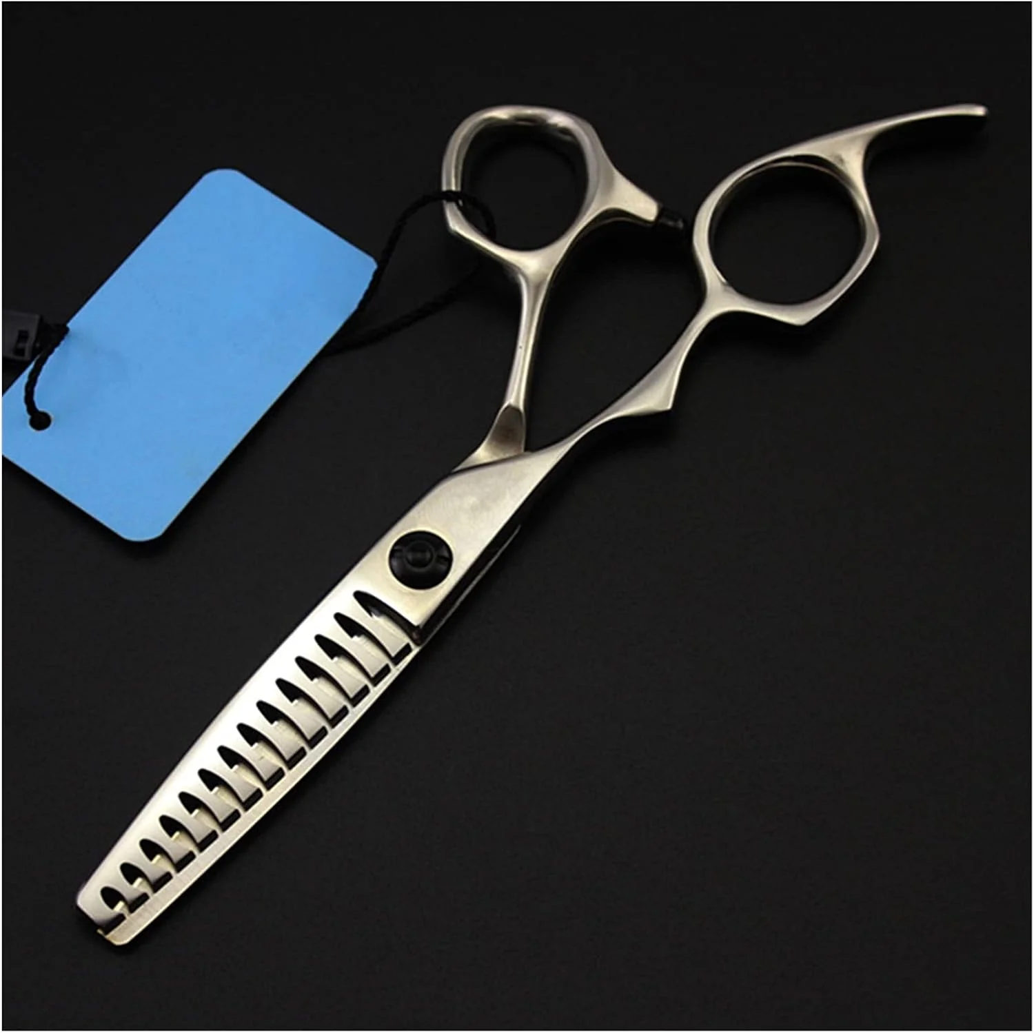 قیچی آرایشگری 6 اینچی مخصوص دست چپ، قیچی پیرایش یخ زده، مخصوص آرایشگران، قیچی اره ای، قیچی آرایشگری، قیچی آرایشگری کیت برش مو - برش