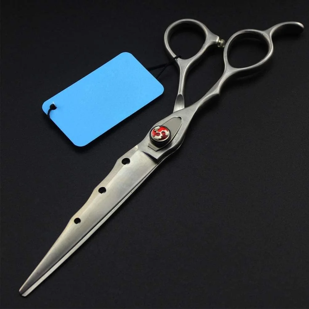 قیچی آرایشگری حرفه ای چپ دست، کیت پیرایش مو، ابزار مو، قیچی مستقیم، قیچی اصلاح، آرایشگاه 7.0 اینچ، B، ست 7 اینچی برش دندانه دار C، 7 اینچ