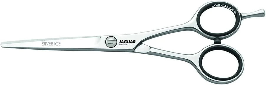 قیچی آرایشگری جگوار وایت لاین سیلور آیس 6 اینچ حرفه ای، ارگونومیک، فولادی برای برش و مرتب کردن مو قیچی آرایشگری جگوار وایت لاین سیلور آیس 6 اینچ حرفه ای، ارگونومیک، فولادی برای برش و مرتب کردن مو