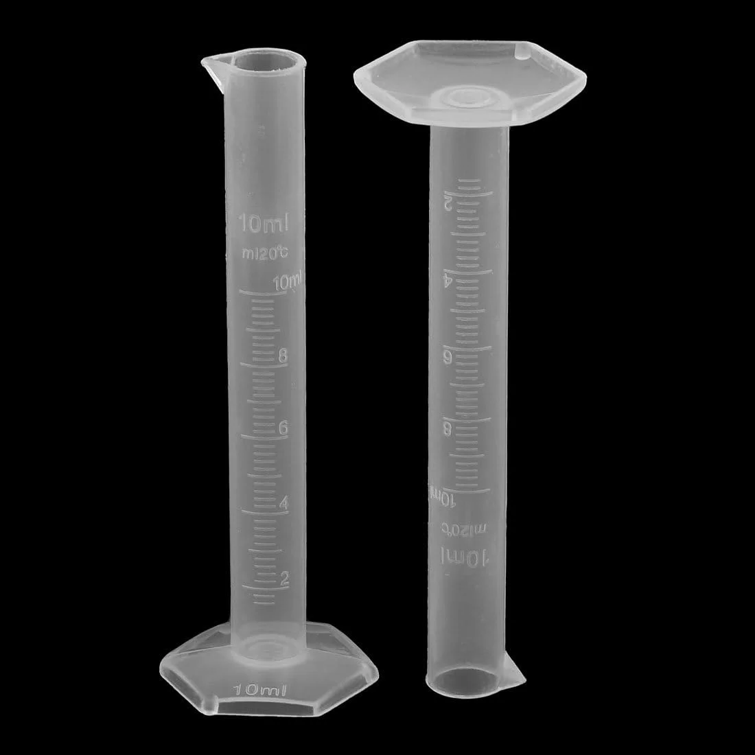 استوانه مدرج پلاستیکی آزمایشگاهی Aexit برای اندازه گیری حجم مایعات 10 میلی لیتر، 12 عدد