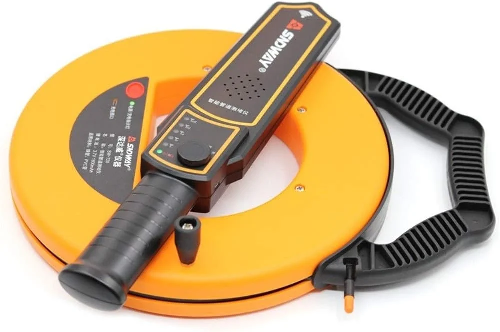 INWWUH Handheld Tester 40m Pipe Scanner Thickness Gauge Pipeline Blockage Blocking Clogging Finder Plumbers Width Measure Instrument Measuring tools