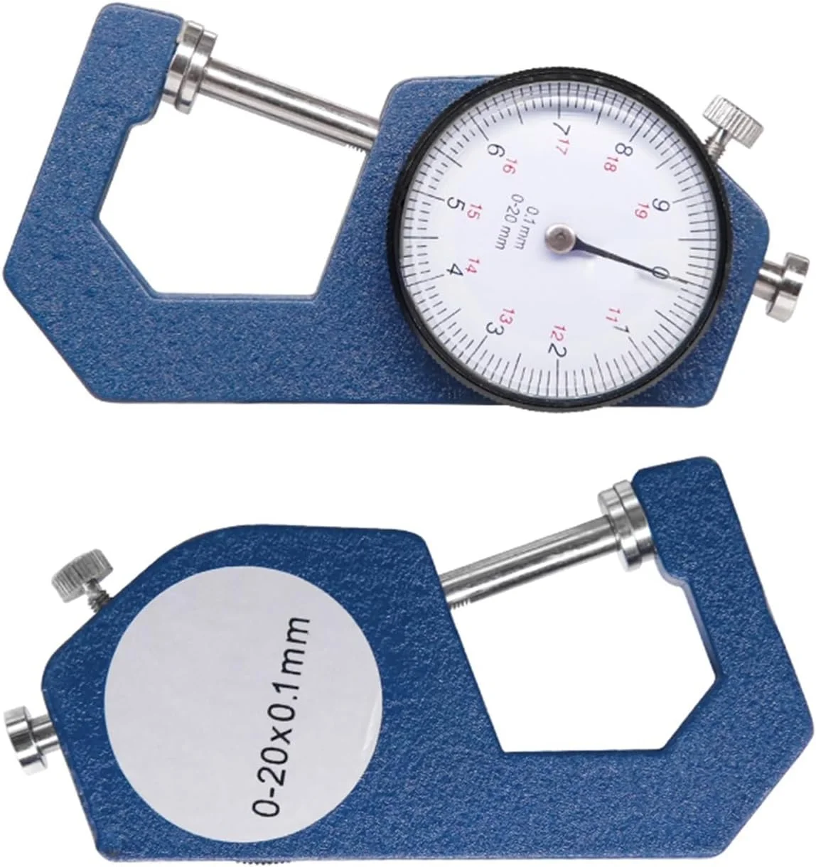 گیج ضخامت سنج عقربه ای 0-20 میلی متر برای ابزار اندازه گیری عرض کاغذ چرمی برای سه بعدی، تنظیمات آزمایشگاهی گیج ضخامت سنج عقربه ای 0-20 میلی متر برای ابزار اندازه گیری عرض کاغذ چرمی برای سه بعدی، تنظیمات آزمایشگاهی