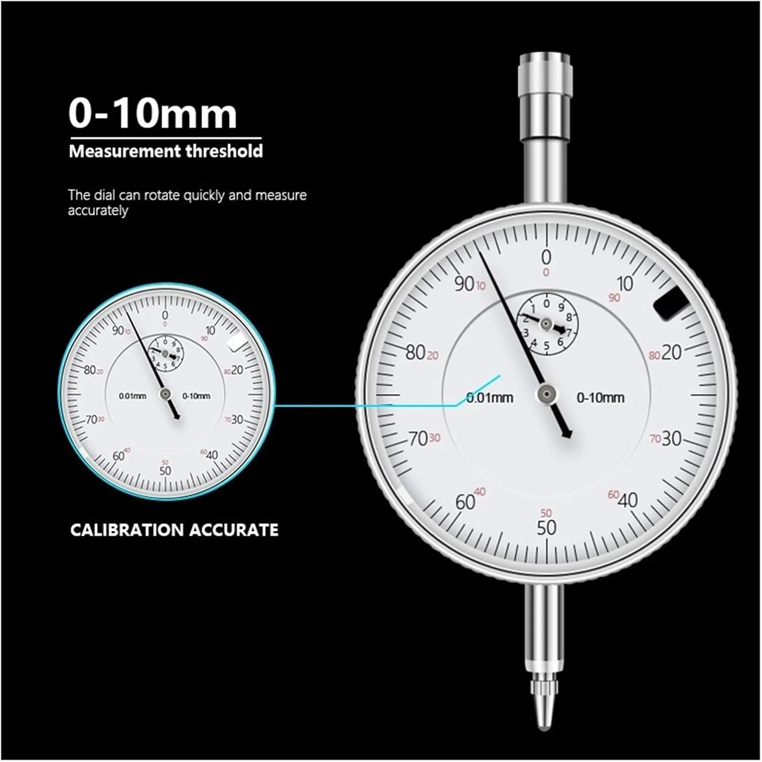 گیج عقربه ای، گیج عقربه ای الکتریکی 0-10 میلی متر ابزار اندازه گیری دقت 0.01 میلی متر فلزی برای ابزارهای دقیق نجاری برای سه بعدی، تنظیمات آزمایشگاهی گیج عقربه ای، گیج عقربه ای الکتریکی 0-10 میلی متر ابزار اندازه گیری دقت 0.01 میلی متر فلزی برای ابزارهای دقیق نجاری برای سه بعدی، تنظیمات آزمایشگاهی