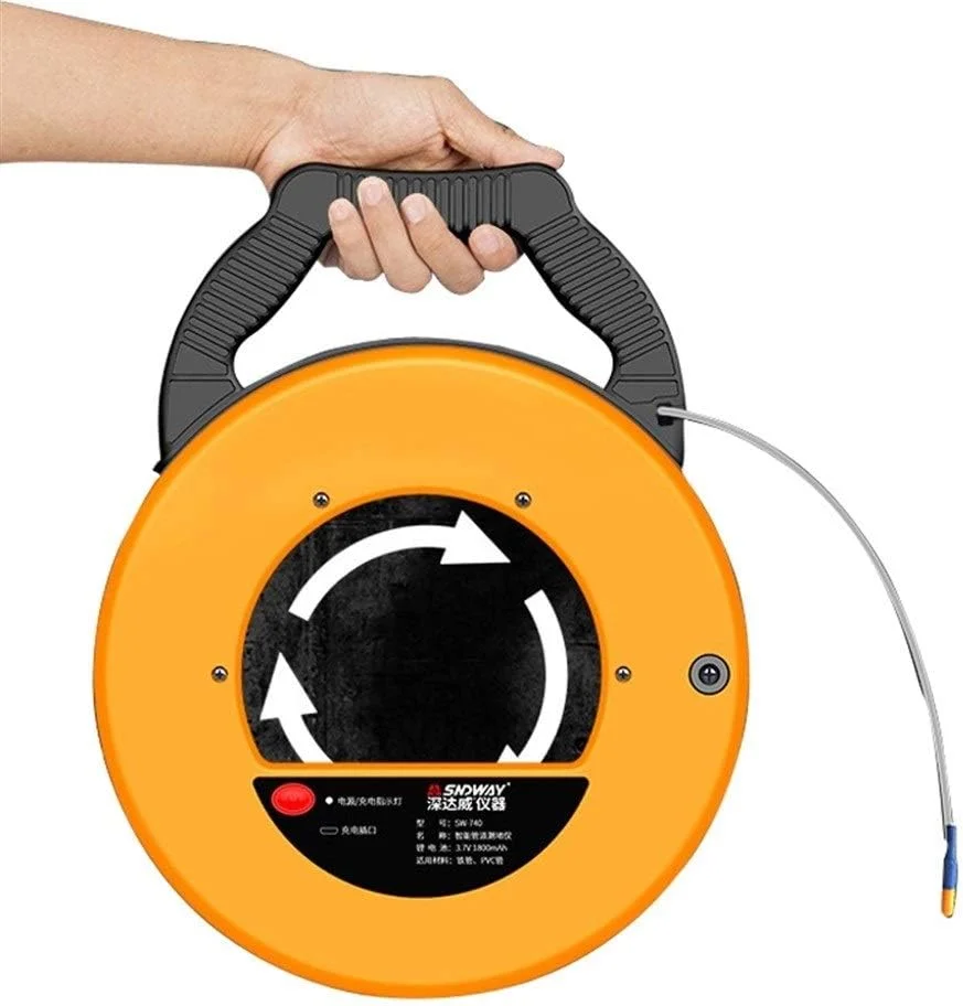 تستر دیجیتال JDIUQOP برای تست الکتریکی، اسکنر لوله 40 متری، ضخامت سنج، مسدود یاب لوله، ابزار اندازه گیری عرض لوله کشی