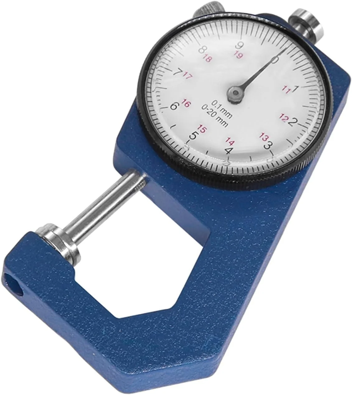 گیج ضخامت سنج عقربه ای 0-20 میلی متر برای ابزار اندازه گیری عرض کاغذ چرمی برای سه بعدی، تنظیمات آزمایشگاهی گیج ضخامت سنج عقربه ای 0-20 میلی متر برای ابزار اندازه گیری عرض کاغذ چرمی برای سه بعدی، تنظیمات آزمایشگاهی