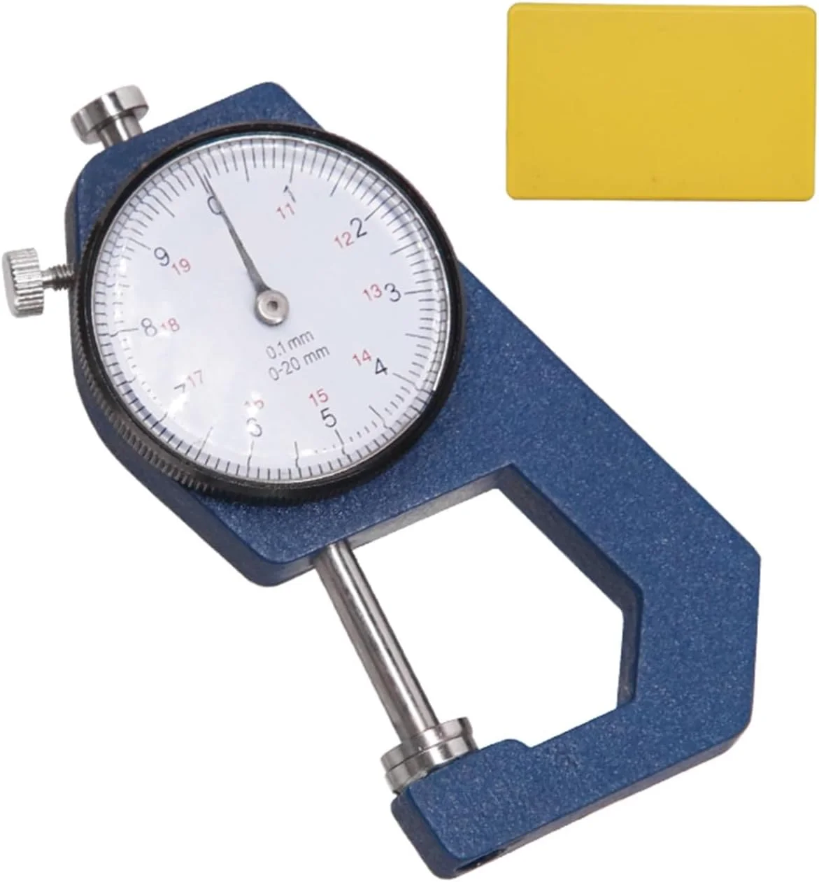 گیج ضخامت سنج عقربه ای 0-20 میلی متر برای ابزار اندازه گیری عرض کاغذ چرمی برای سه بعدی، تنظیمات آزمایشگاهی گیج ضخامت سنج عقربه ای 0-20 میلی متر برای ابزار اندازه گیری عرض کاغذ چرمی برای سه بعدی، تنظیمات آزمایشگاهی