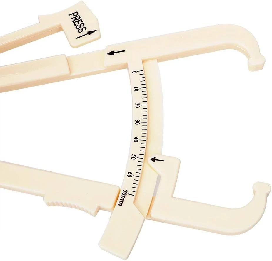 کولیس تاشو CROKAI، کولیس 0-70 میلی متر، ابزار تجزیه و تحلیل، لوازم جانبی تناسب اندام، ابزار اندازه گیری شخصی، تستر چربی بدن پلاستیکی، تستر چربی بدن، چربی