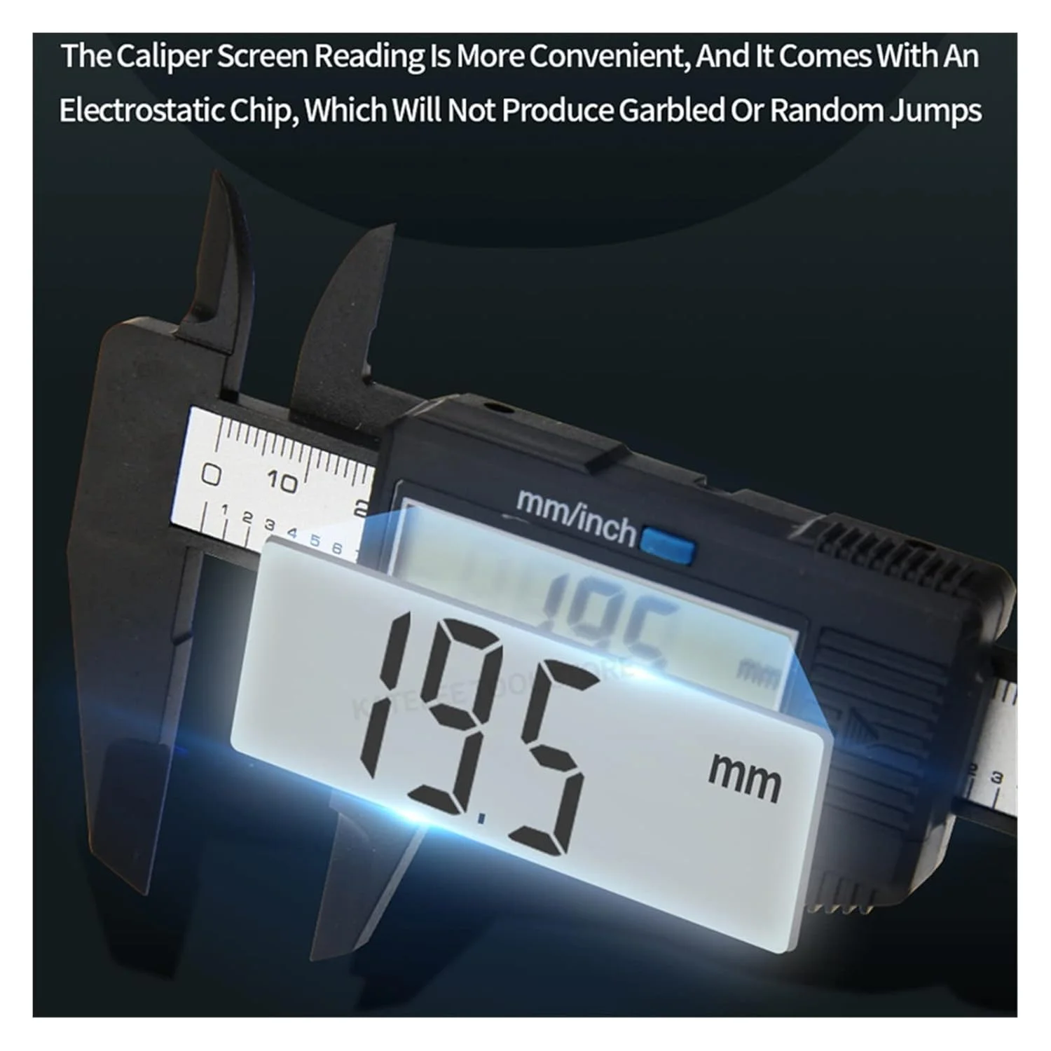 کولیس دیجیتال، کولیس دیجیتال فیبر کربنی ورنیه، ابزار اندازه گیری پلاستیکی الکترونیکی، میکرومتر، عمق سنج، ابزار اندازه گیری (کولیس مشکی 150)