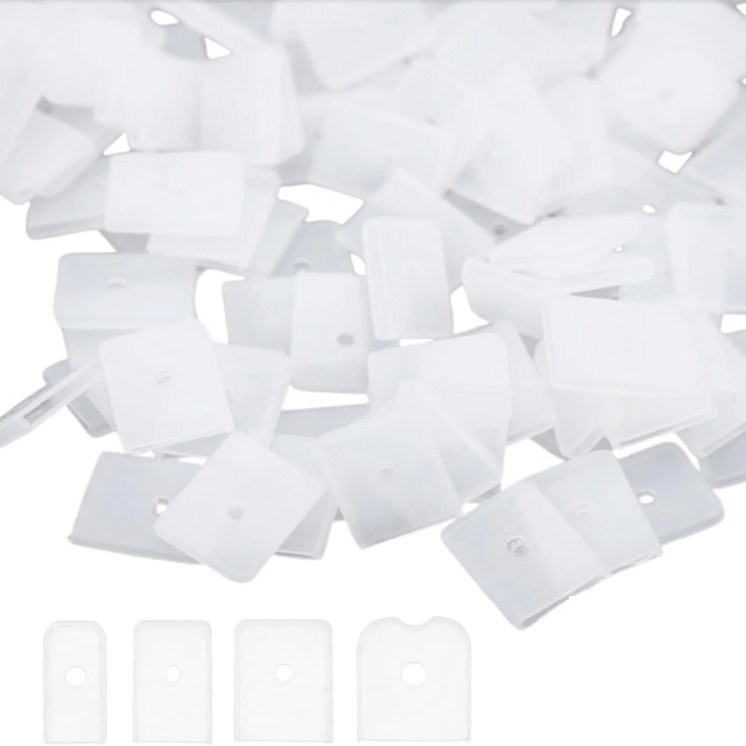 ArrErr بسته 100 عددی درپوش های انتهایی فنر پلاستیکی، محافظ پوشش لاستیکی شفاف برای دوخت ریجیلن، فنر کرست، کلاه پرستاری، لباس عروس در 4 سایز 6 میلی متر، 8 میلی متر، 10 میلی متر، 12 میلی متر