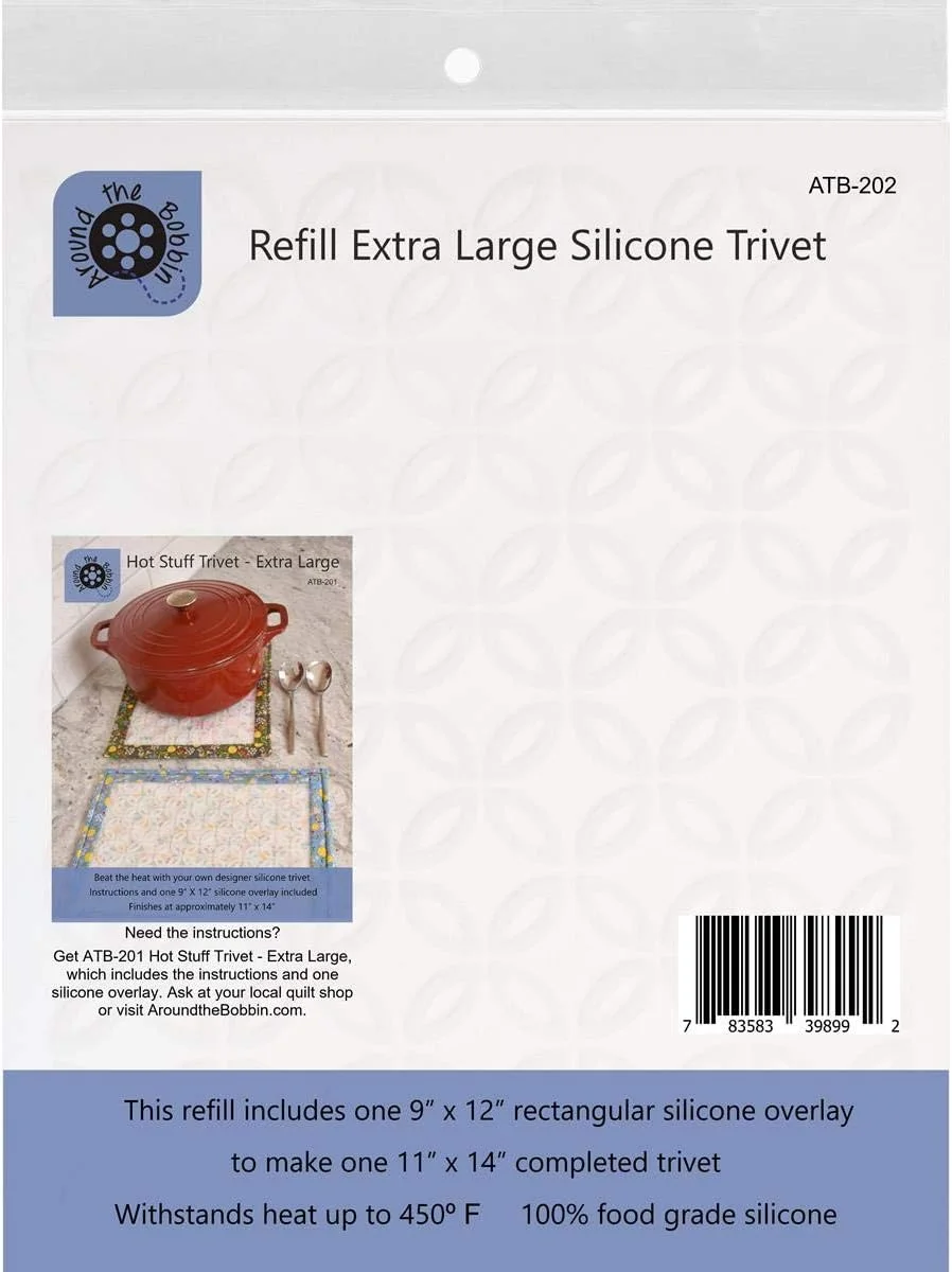 سیلیکون زیر قابلمه ای Around The Bobbin مدل HotStufTrivet RefilXL، بدون