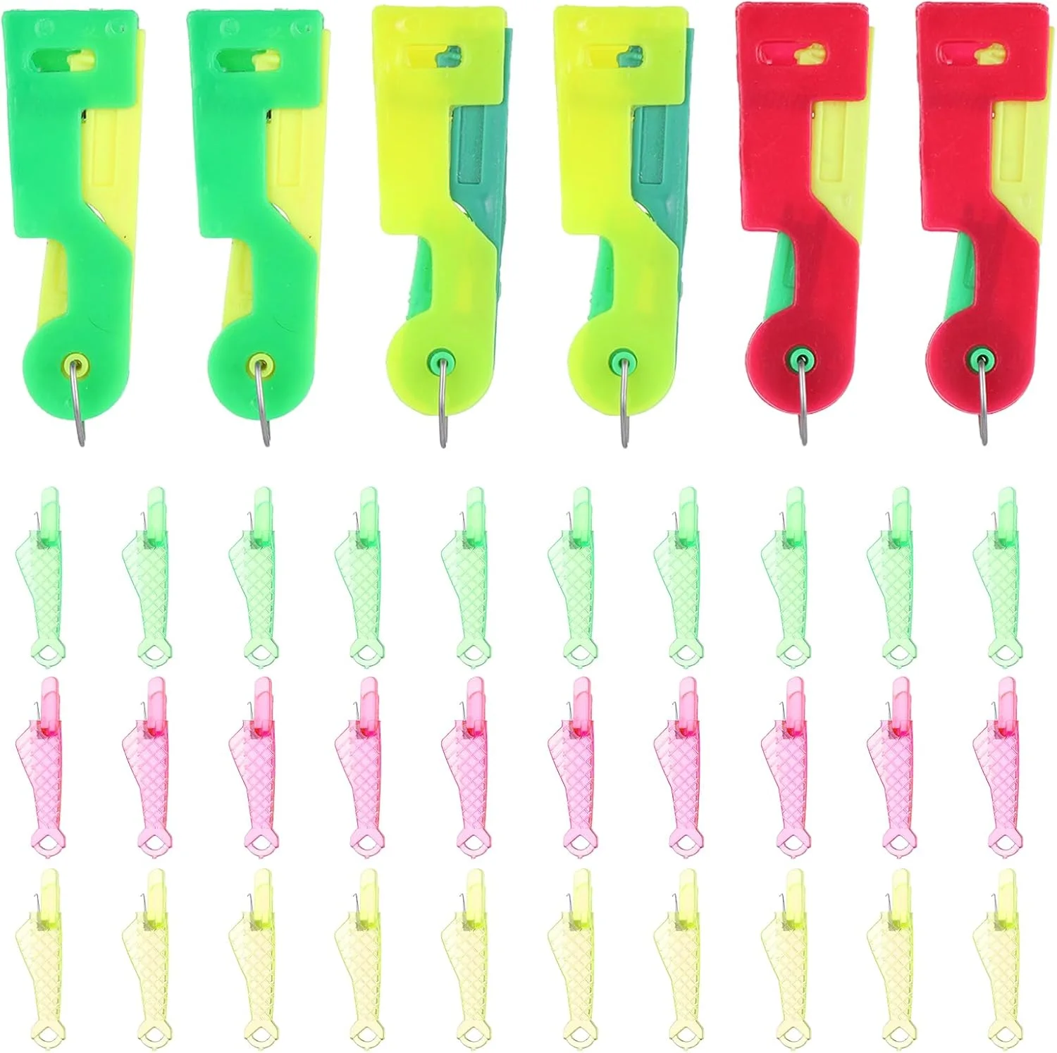 نخ‌کن سوزن چرخ خیاطی Oruola، 36 عددی، نخ‌کن سوزن ماهی و نخ‌کن خودکار سوزن برای خیاطی دستی، سوزن‌کاری، چرخ خیاطی، گلدوزی، نخ‌کردن سریع سوزن، چند رنگ